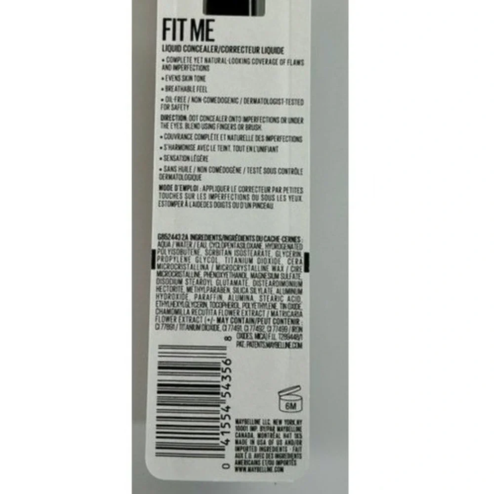 Maybelline‎ Fit Me Concealer 030 Honey NEW Makeup Cosmetic